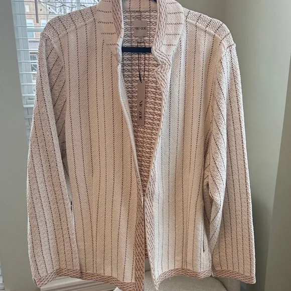 NWT - Nic+Zoe Cream and Gold Knit Jacket- 2X - Picture 1 of 11